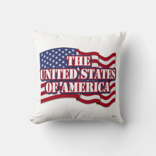 The United States of America with USA flag Cushion