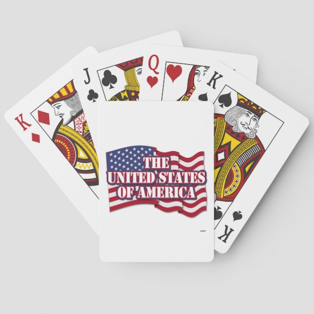 The United States of America with USA flag Playing Cards (Back)