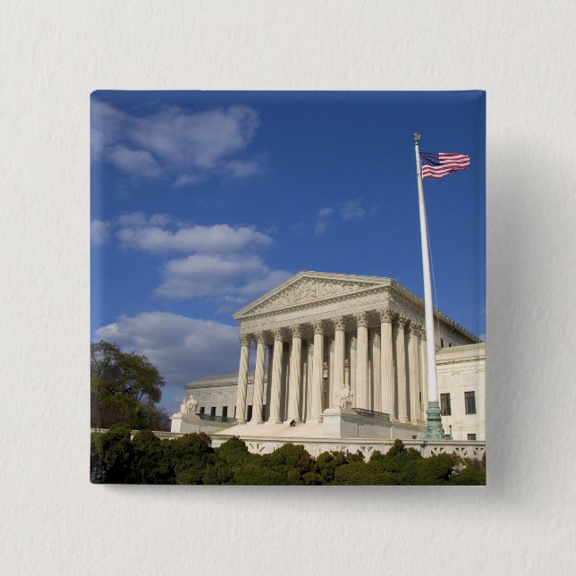 The United States Supreme Court Building in 15 Cm Square Badge (Front)