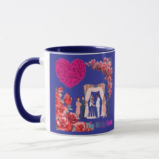 The Unity Knot navy blue Mug (Left)