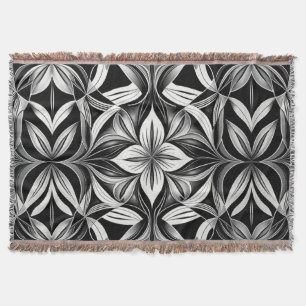 The Unity of Black & White Throw Blanket