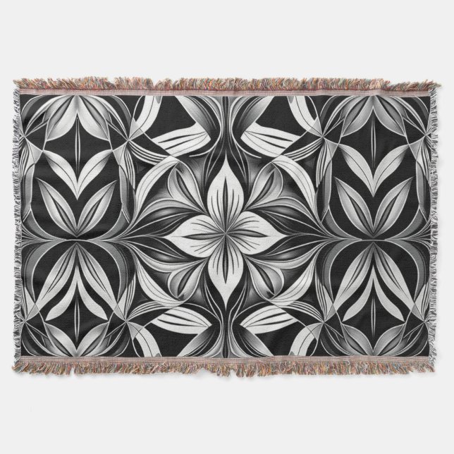 The Unity of Black & White Throw Blanket (Front)