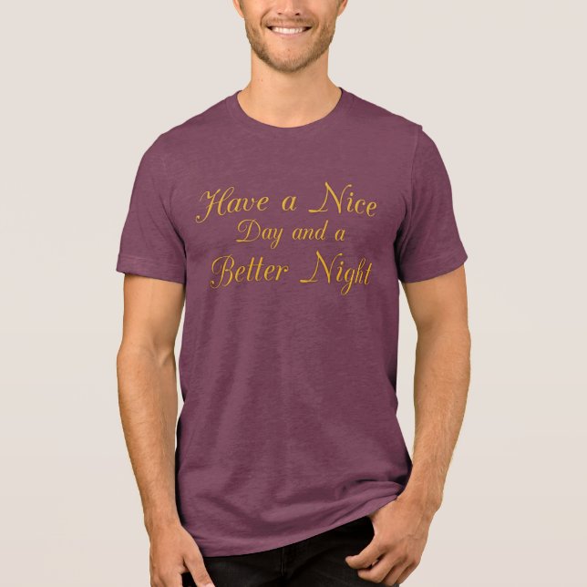 The Universal Wish: Elegant Gold Script Statement  Tri-Blend Shirt (Front)