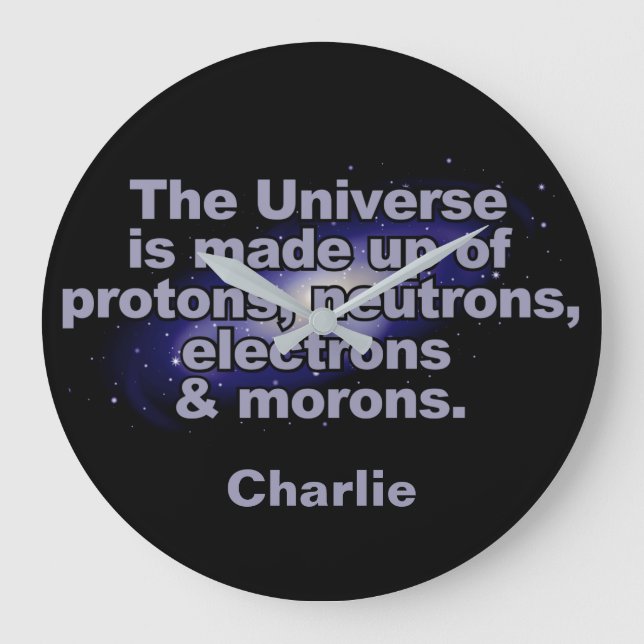 "The Universe" custom name wall clock (Front)