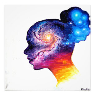 The universe inside her mind photo print