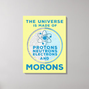 The Universe is made of morons Canvas Print
