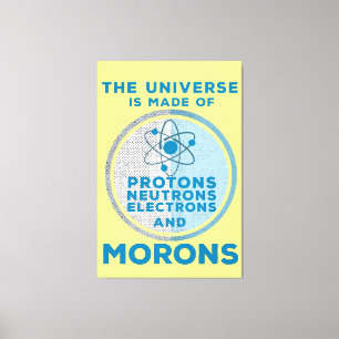 The Universe is made of morons Canvas Print