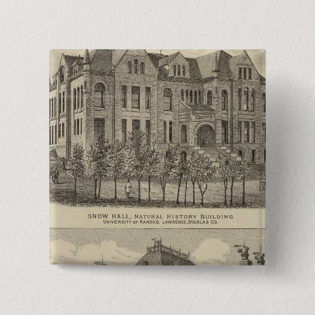 The University of Kansas 15 Cm Square Badge (Front)