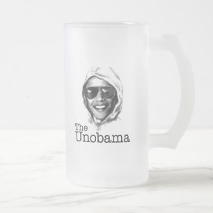 The UnObama - Obama Unabomber evil twin Frosted Glass Beer Mug