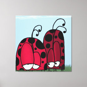 The Unrequited Love Ladybug Illustration Canvas Print