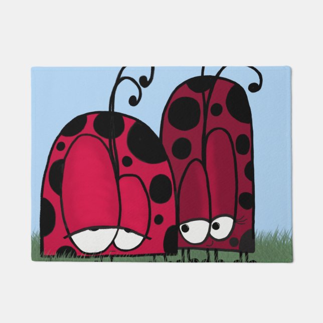 The Unrequited Love Ladybug Illustration Doormat (Front)