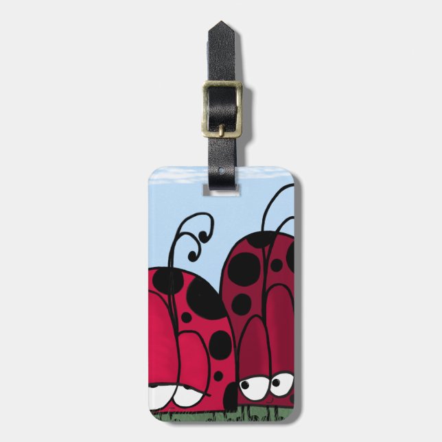 The Unrequited Love Ladybug Illustration Luggage Tag (Front Vertical)