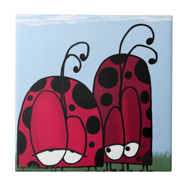 The Unrequited Love Ladybug Illustration Tile (Front)