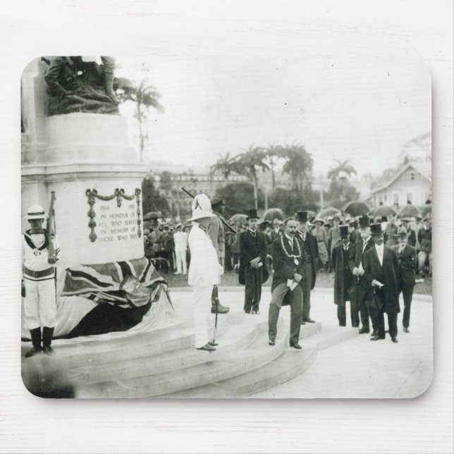 The unveiling of the War Memorial Mouse Mat (Front)