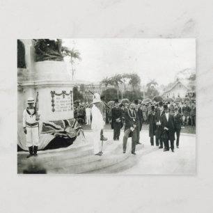 The unveiling of the War Memorial Postcard