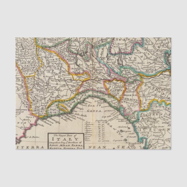 The upper part of Italy Tissue Paper (Front)