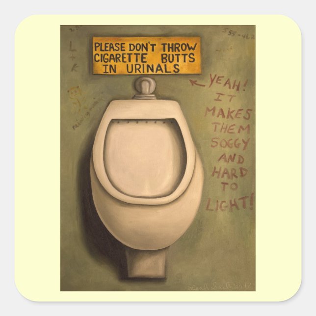 The Urinal Square Sticker (Front)