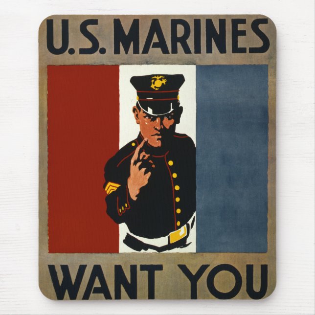 The US Marines Want You Mouse Mat (Front)