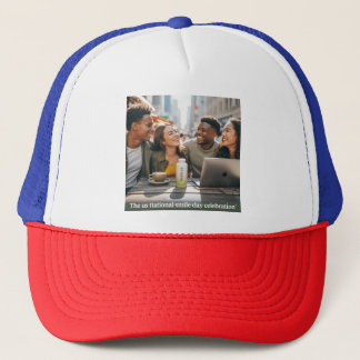 The US national Smile day Trucker Hat,  Hat