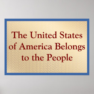 The USA Belongs to the People Poster