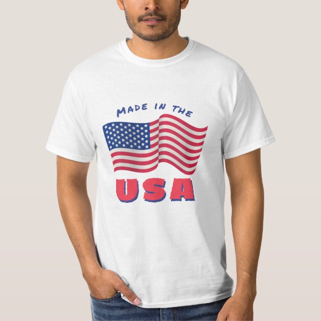 The USA flag design  T-Shirt (Front)