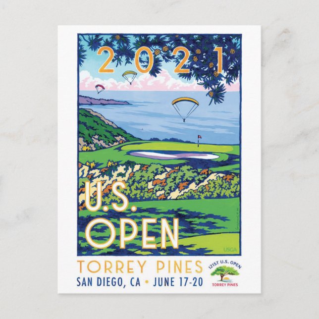 The USA Golf Open 2021 TORREY PINES gifts Postcard (Front)