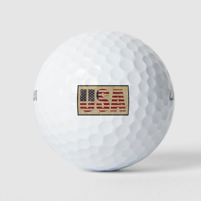 The USA stamp Golf Balls (Front)