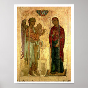 The Ustiug Annunciation, c.1130-40 (tempera on pan Poster
