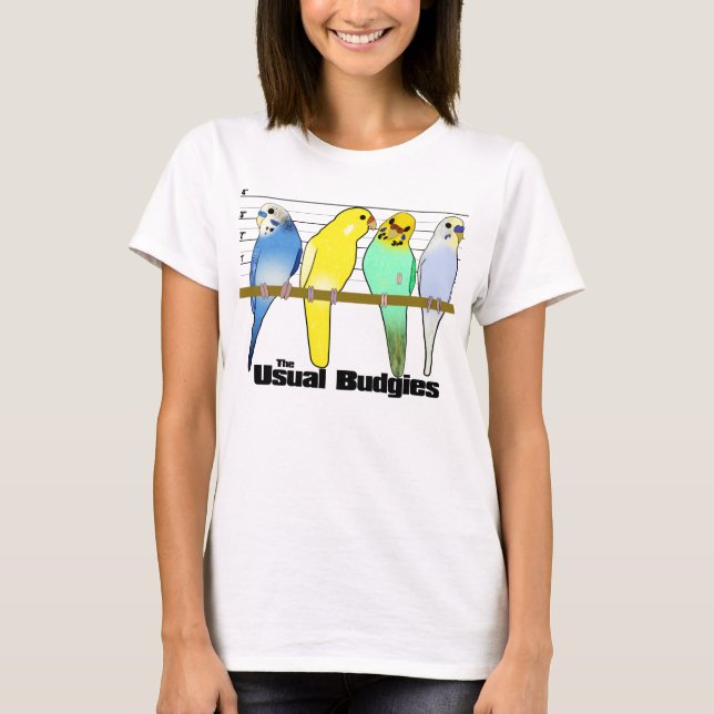 The Usual Budgies T-Shirt (Front)