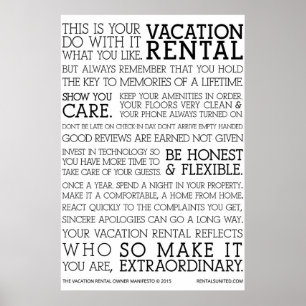 The Vacation Rental Owner Manifesto Poster