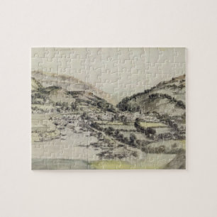 The Vale of Llangollen (w/c on paper) Jigsaw Puzzle