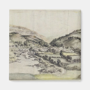The Vale of Llangollen (w/c on paper) Magnet