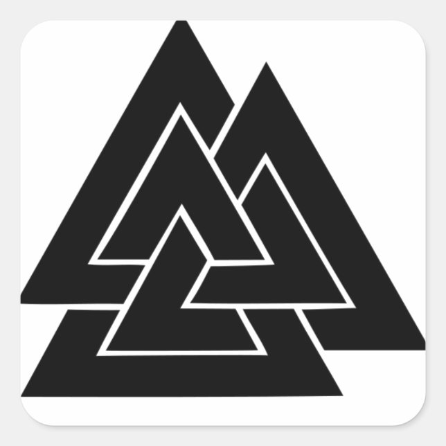 The Valknut Square Sticker (Front)