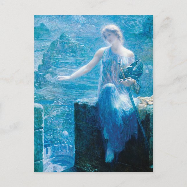 The Valkyrie's Vigil by Edward Robert Hughes Postcard (Front)