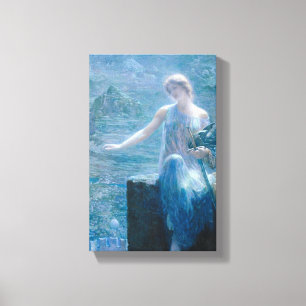The Valkyrie's Vigil (Elegant Lady in a Castle) Canvas Print