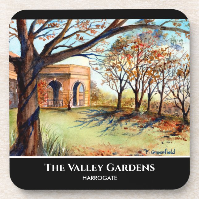 The Valley Gardens Harrogate by Farida Greenfield Coaster (Front)