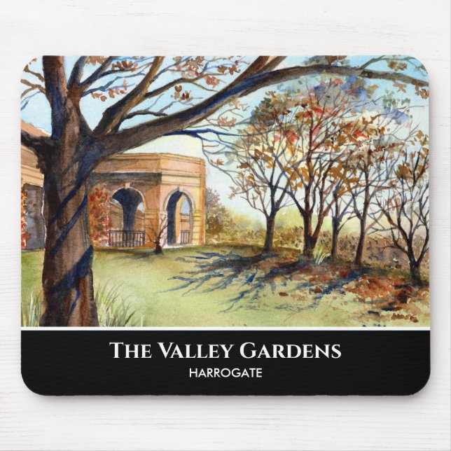 The Valley Gardens Harrogate by Farida Greenfield Mouse Mat (Front)