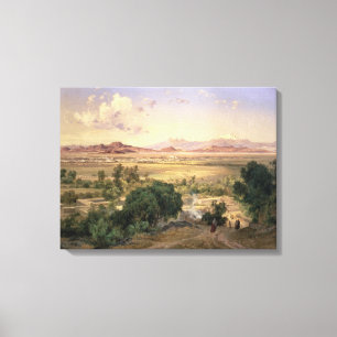 The Valley of Mexico from the Low Ridge of Tacubay Canvas Print