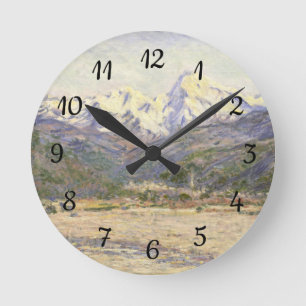 The Valley of the Nervia Claude Monet Round Clock