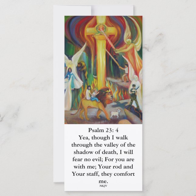 The Valley of the Shadow, Psalm 23 scripture card (Front)