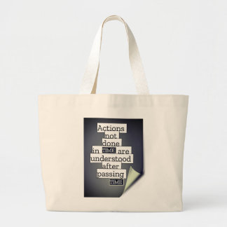 The Value of Time  Large Tote Bag