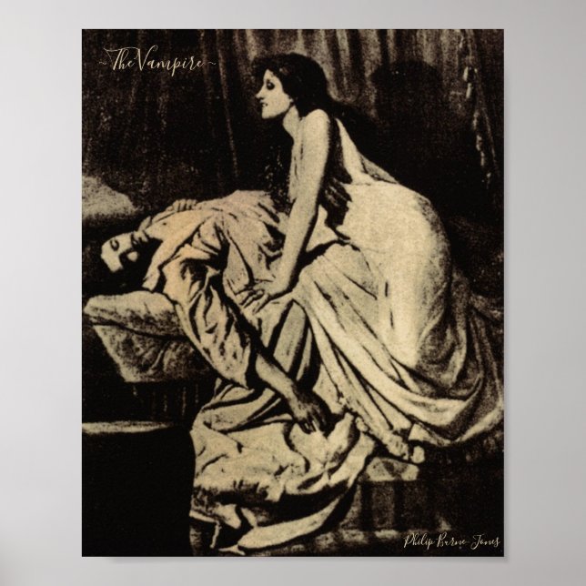 The Vampire (1897) - Philip Burne-Jones Poster (Front)