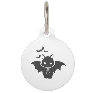 The vampire cat have canine - Choose back color Pet Tag
