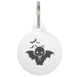 The vampire cat have canine - Choose back color Pet Tag