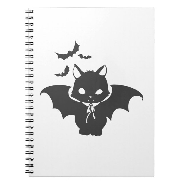 The vampire cat have canine - Choose back colour Notebook (Front)