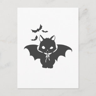 The vampire cat have canine - Choose back colour Postcard