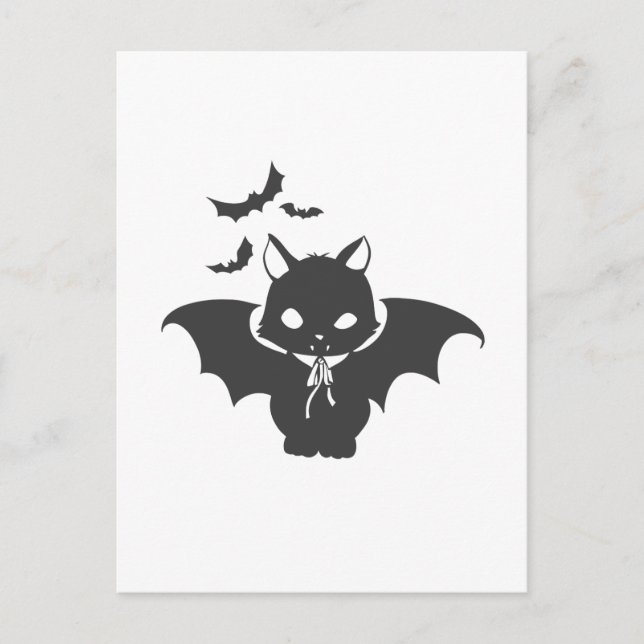 The vampire cat have canine - Choose back colour Postcard (Front)