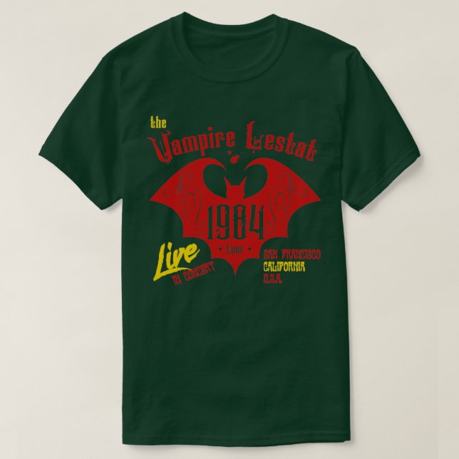 The Vampire Lestat 1984 concert from of the Damned T-Shirt (Design Front)