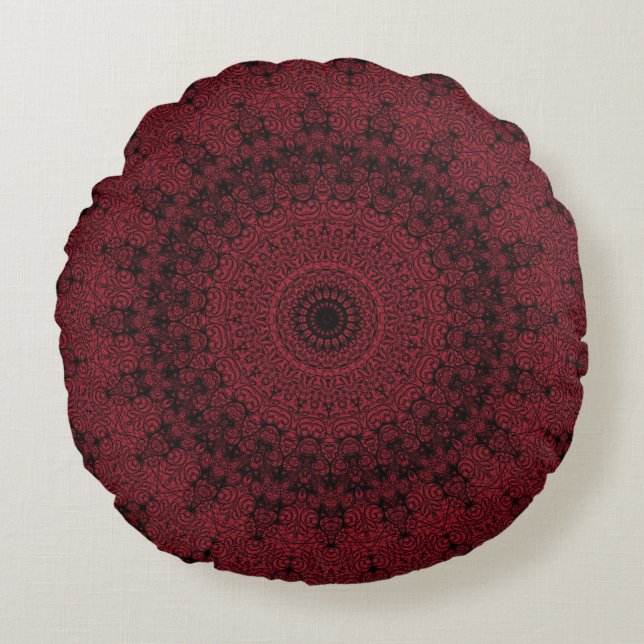 The Vampire Mandala Round Cushion (Front)