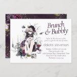 The Vampiress | Moody Gothic Glam Champagne Brunch Invitation<br><div class="desc">Elegant Vampiress in a mask with a glass of red blood,  er wine...  This 90s inspired vintage grunge texture features a gorgeous unisex (yet feminine) abstract gradient that adds perfect pop of colour. For customisations or other colours,  please visit JustFharryn or contact the designer c/o fharryn@yahoo.com #bohochic #zazzlemade</div>